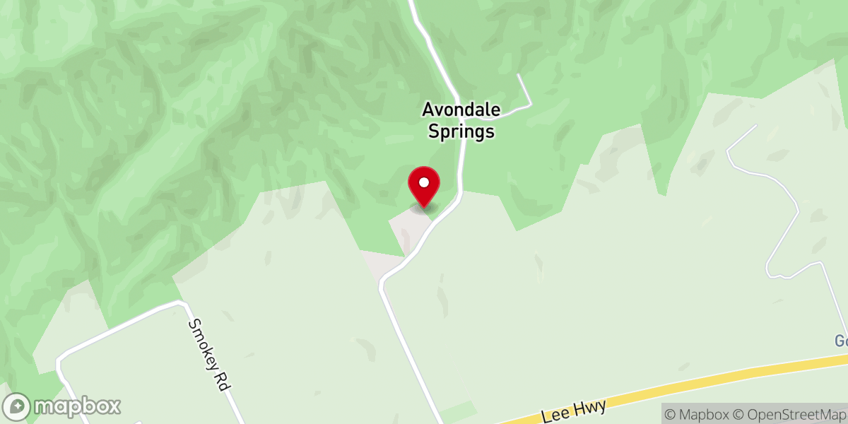 Map showing location of Avondale Baptist Church