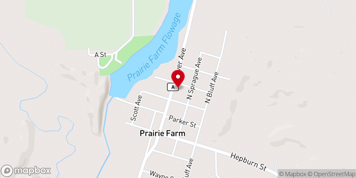 Map showing location of United Lutheran Church