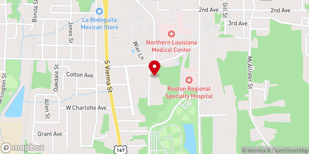 Map showing location of Faith United Methodist Church
