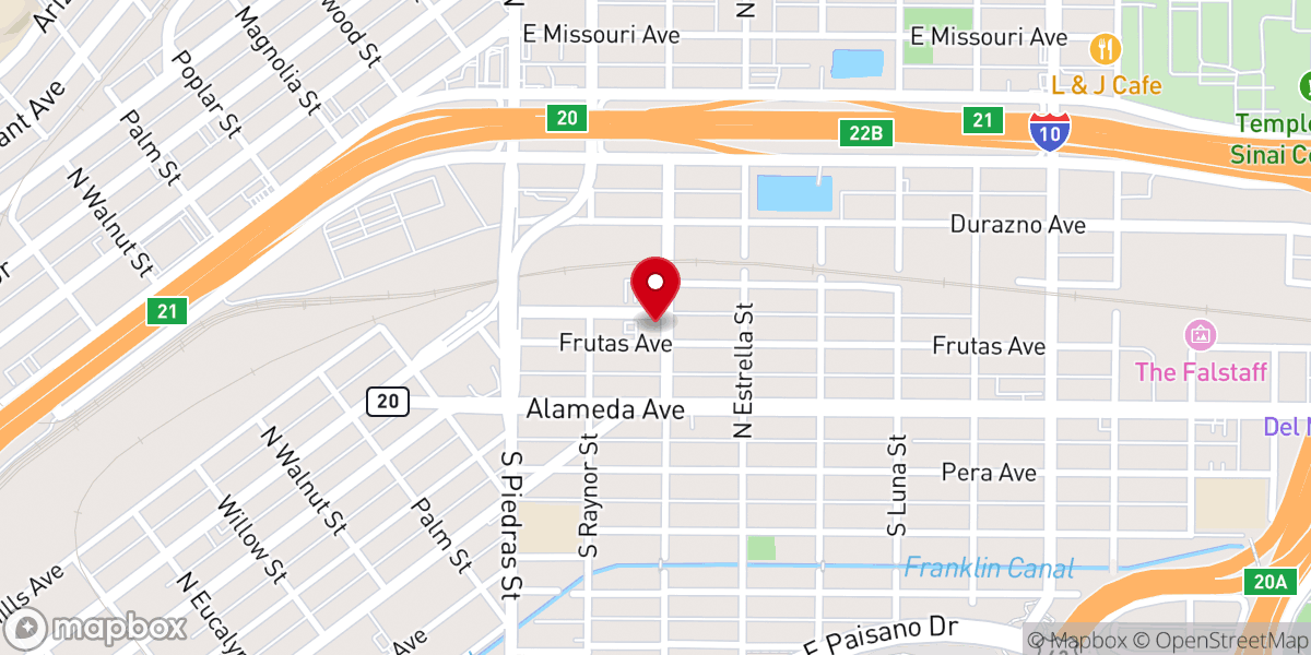 Map showing location of Guardian Angel Catholic Church