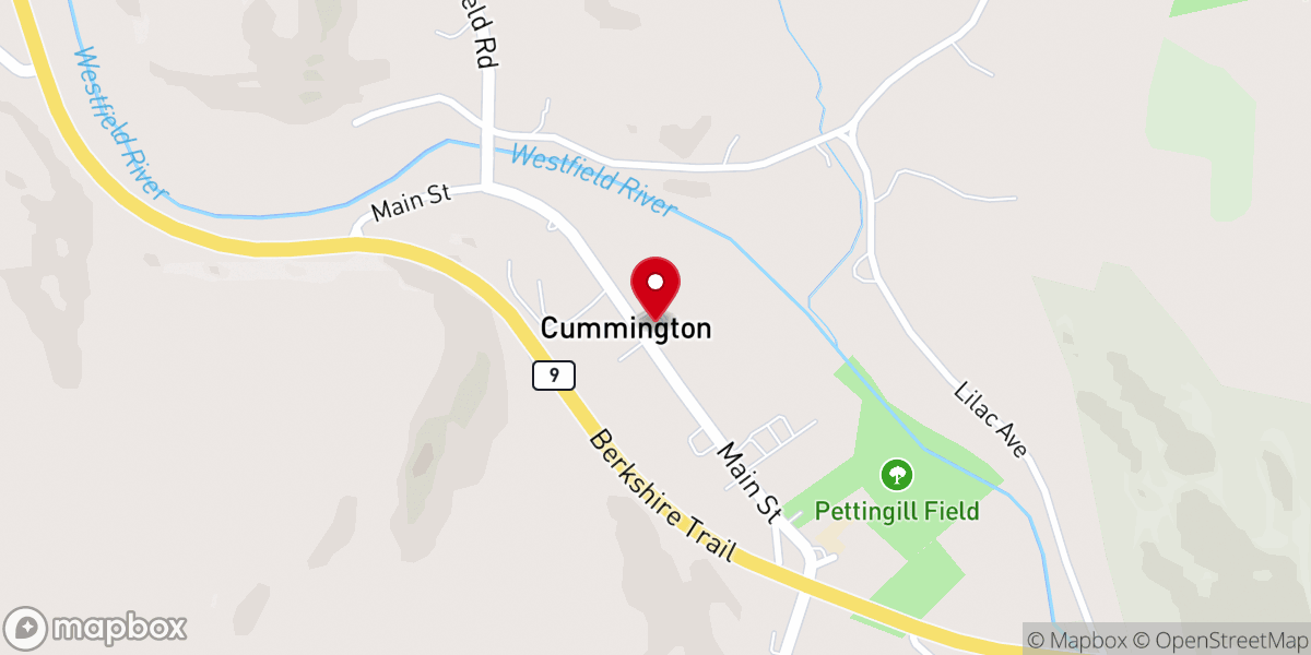 Map showing location of Village Congregational Church