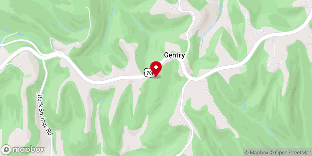 Map showing location of Pleasant Grove Church