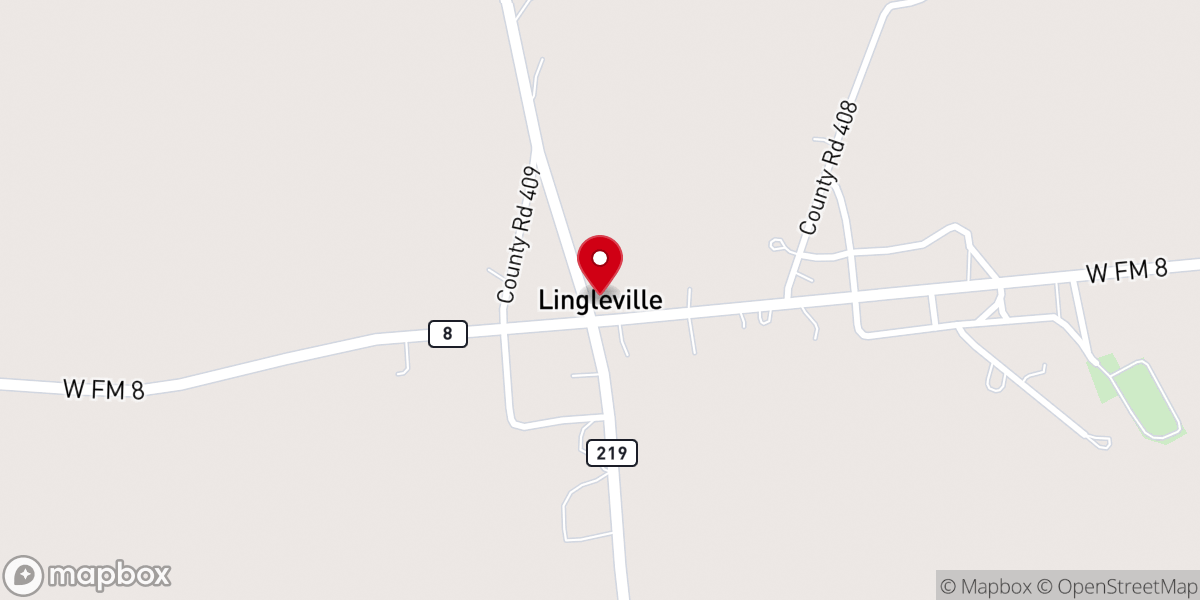 Map showing location of Lingleville