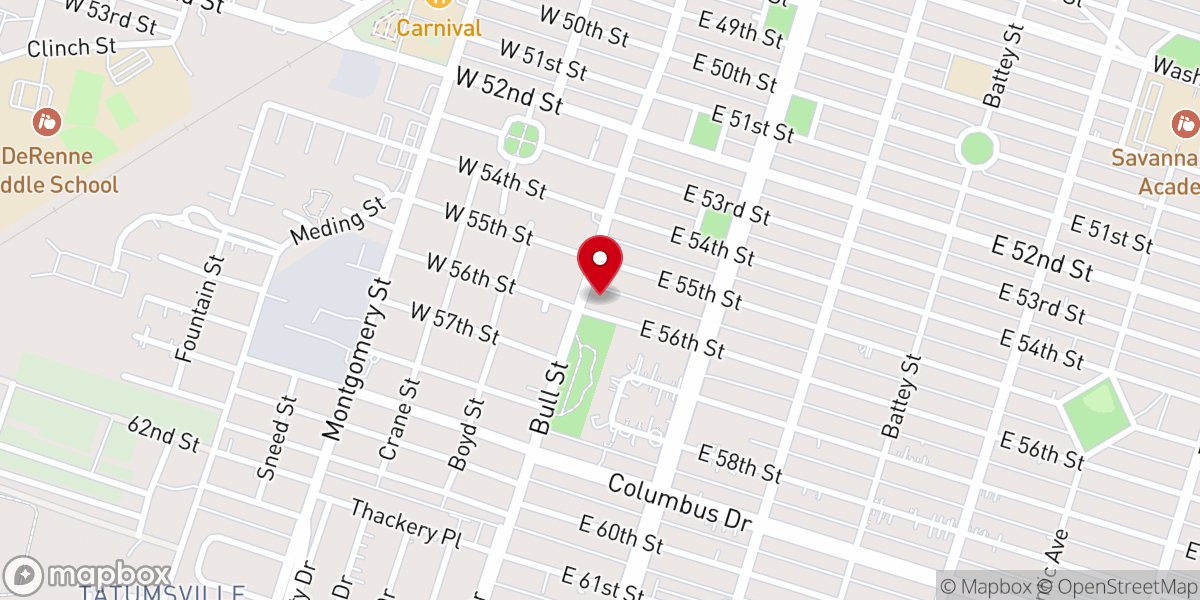 Map showing location of Life Church at Ardsley Park