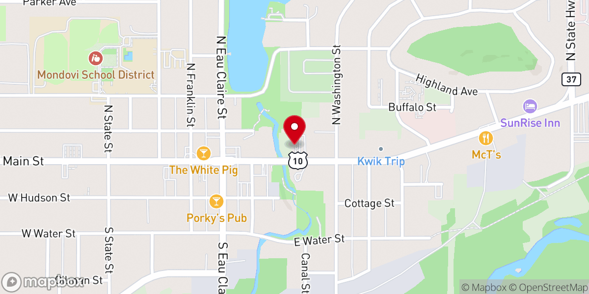 Map showing location of Zion Lutheran Church