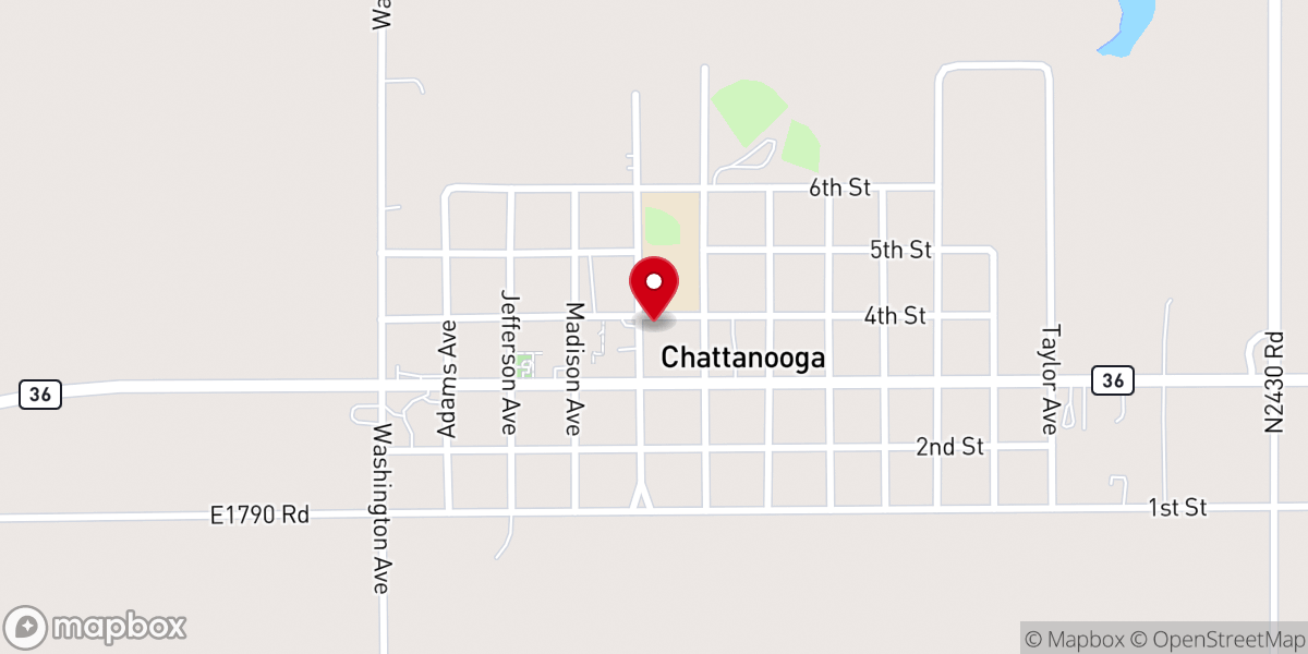 Map showing location of Church of Christ