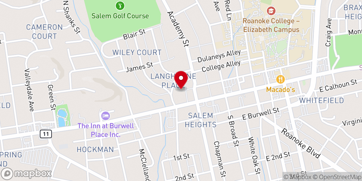 Map showing location of First United Methodist Church