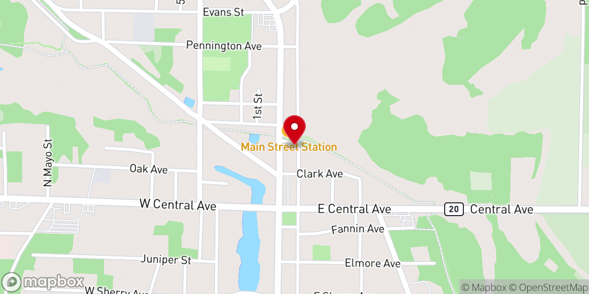 Map showing location of Bracewell's Flooring and Fencing