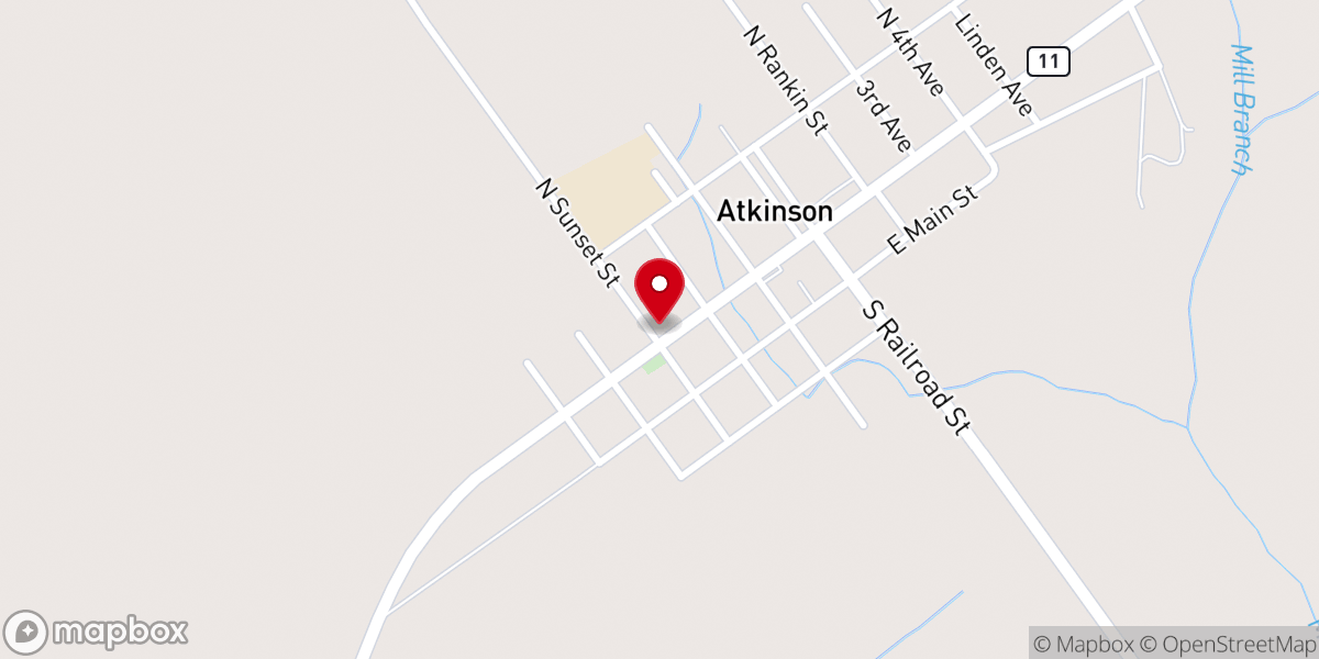 Map showing location of Caswell Presbyterian Church