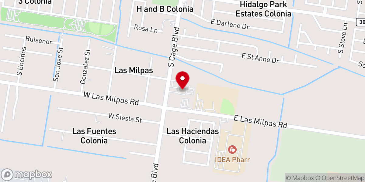 Map showing location of Mother Cabrini Catholic Church