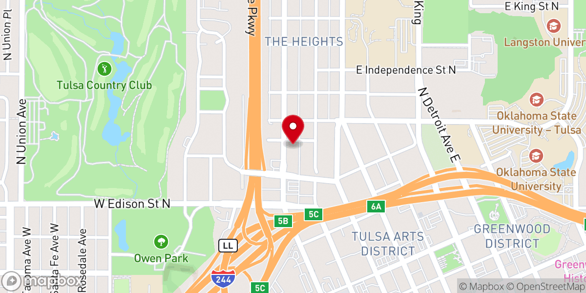 Map showing location of Centenary United Methodist Church