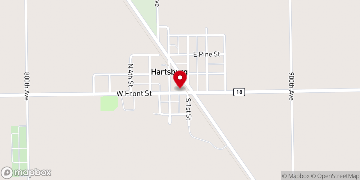 Map showing location of Town Hall