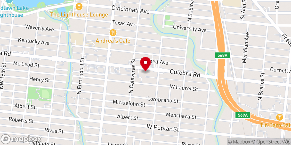 Map showing location of Laurel Street Church of Christ
