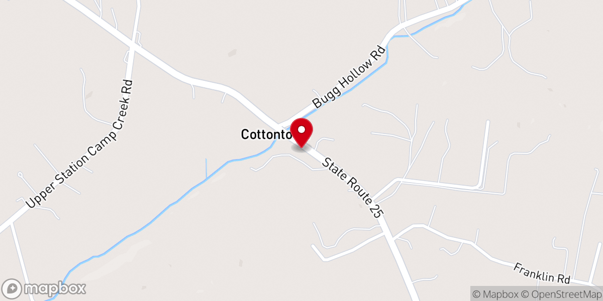 Map showing location of Cottontown Church of Christ