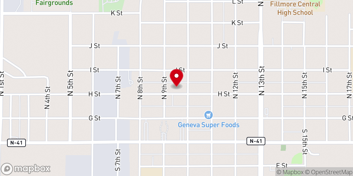 Map showing location of United Methodist Church