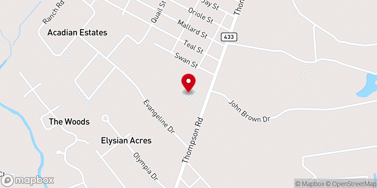 Map showing location of Thompson Road Baptist Church