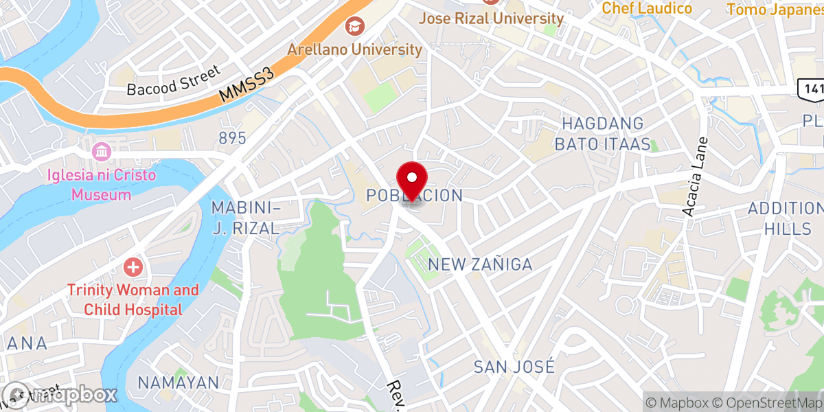 Map showing location of San Felipe Neri Parish Church - Poblacion, Mandaluyong City (Archdiocese of Manila)