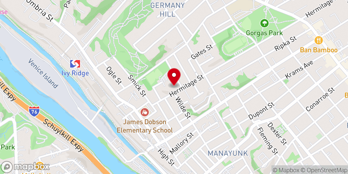 Map showing location of Holy Family Roman Catholic Church