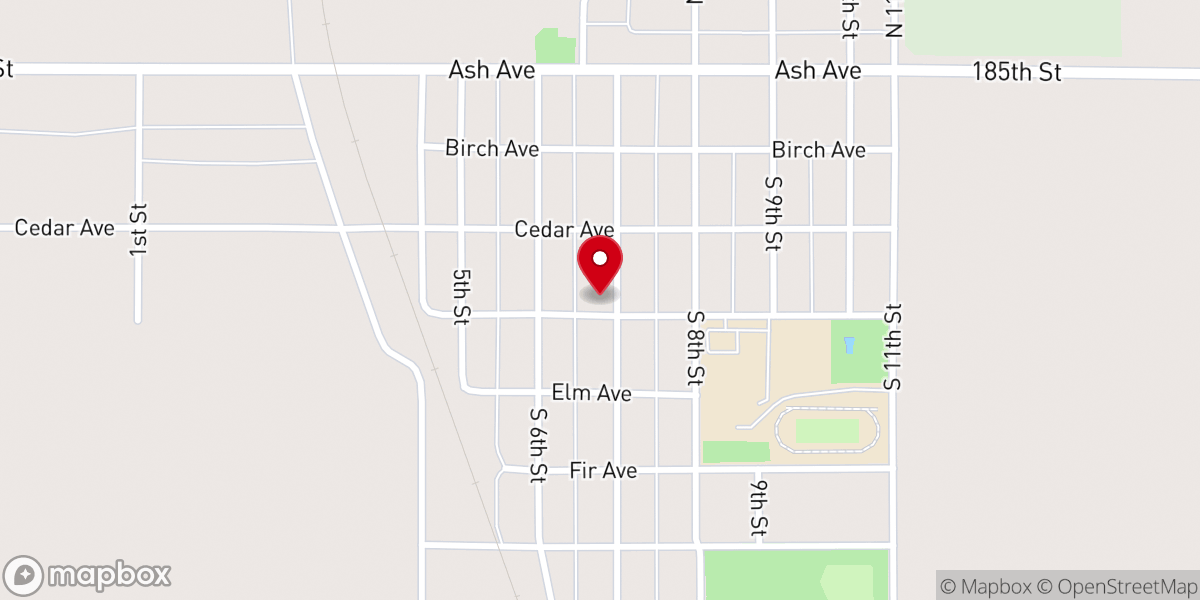 Map showing location of Presbyterian Church