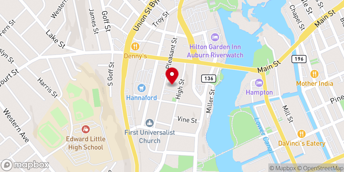 Map showing location of High Street Congregational Church