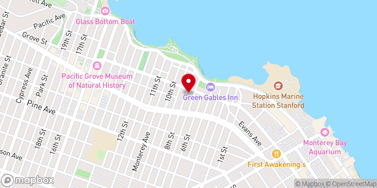 Map showing location of Central Presbyterian Church