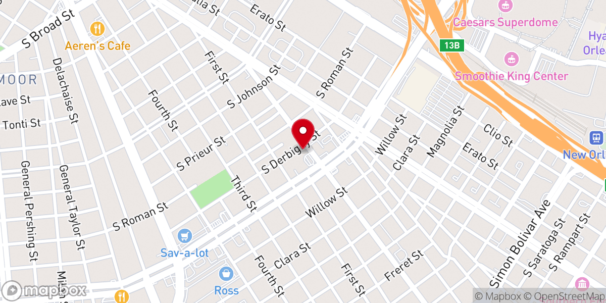 Map showing location of St Thomas Baptist Church