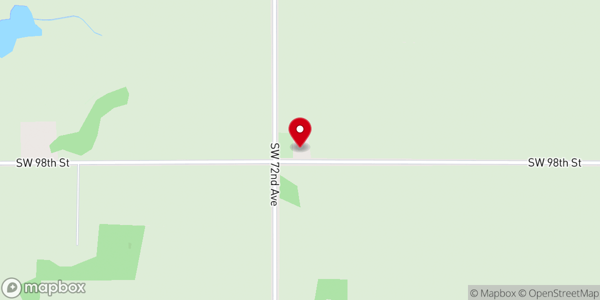 Map showing location of Zion Lutheran church