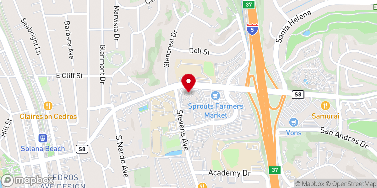 Map showing location of Solana Beach Presbyterian Church