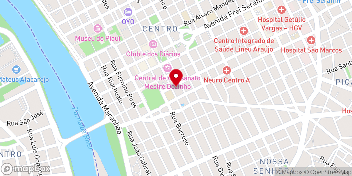 Map showing location of Assembleia de Deus em Teresina - Templo Central