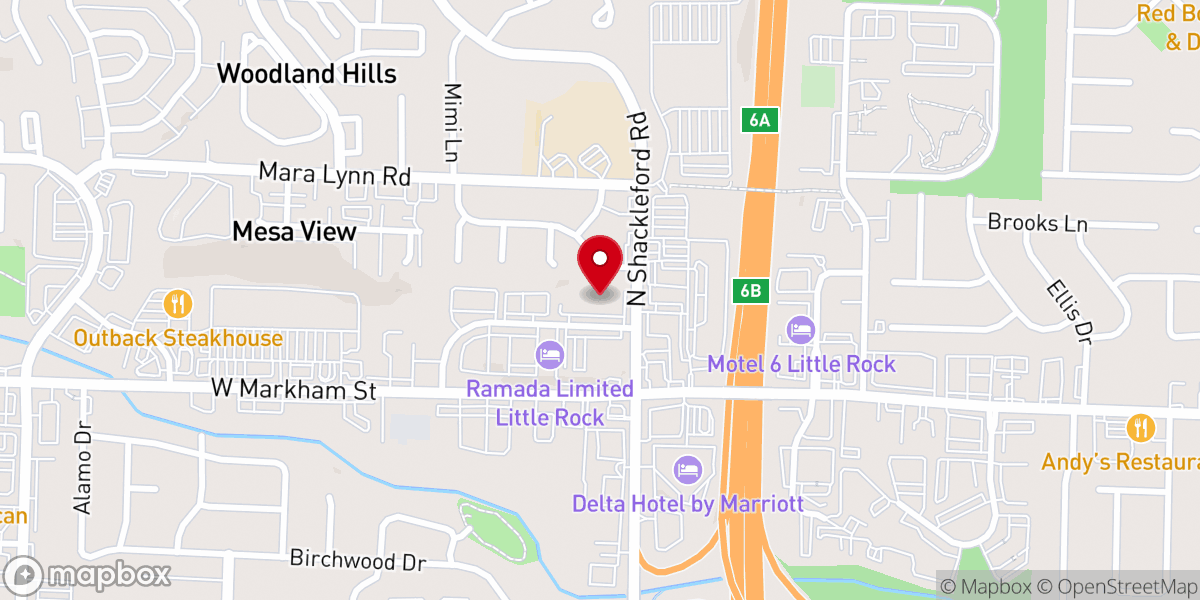 Map showing location of Pinnacle Church of Christ