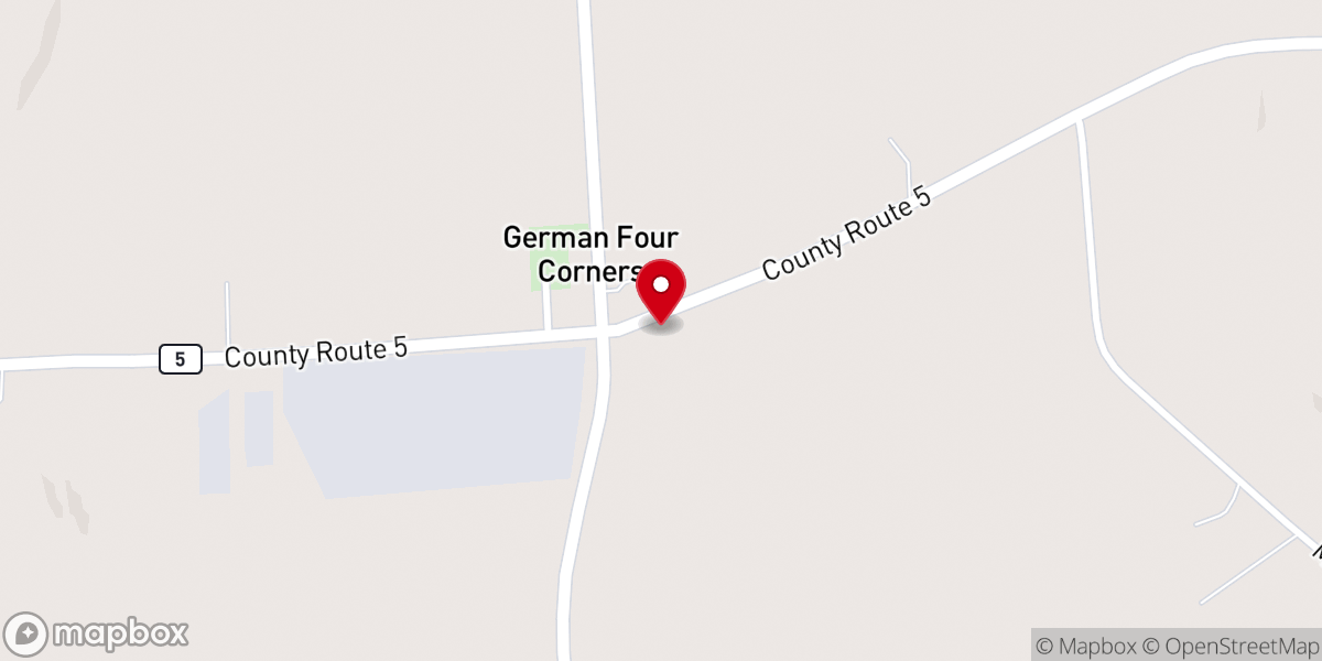 Map showing location of German Baptist Church