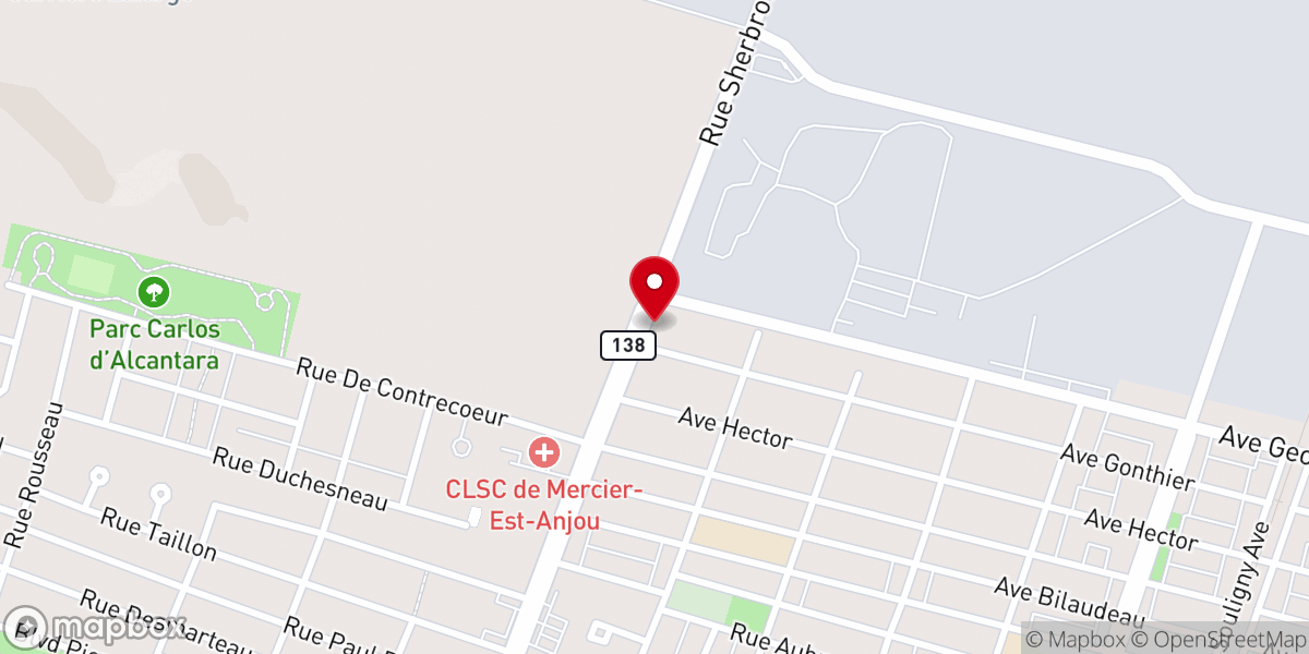 Map showing location of Eglise Evangélique Baptiste de l'Est de Montréal