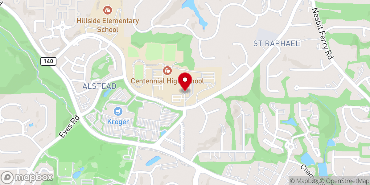 Map showing location of Eagles Nest Church