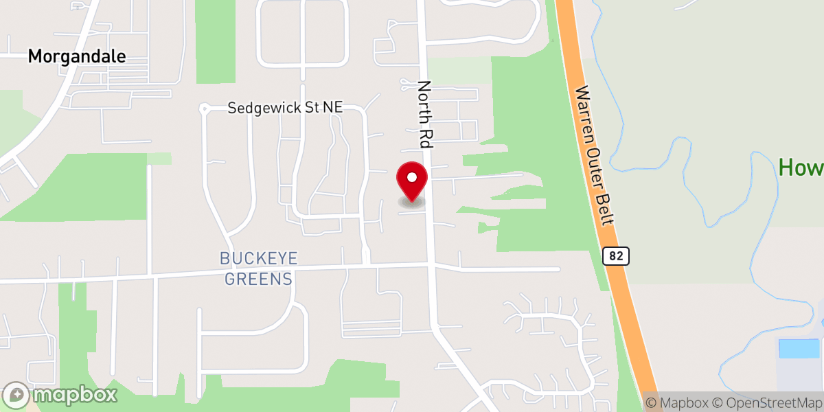 Map showing location of Warren Ohio Seventh-day Adventist Church SDA