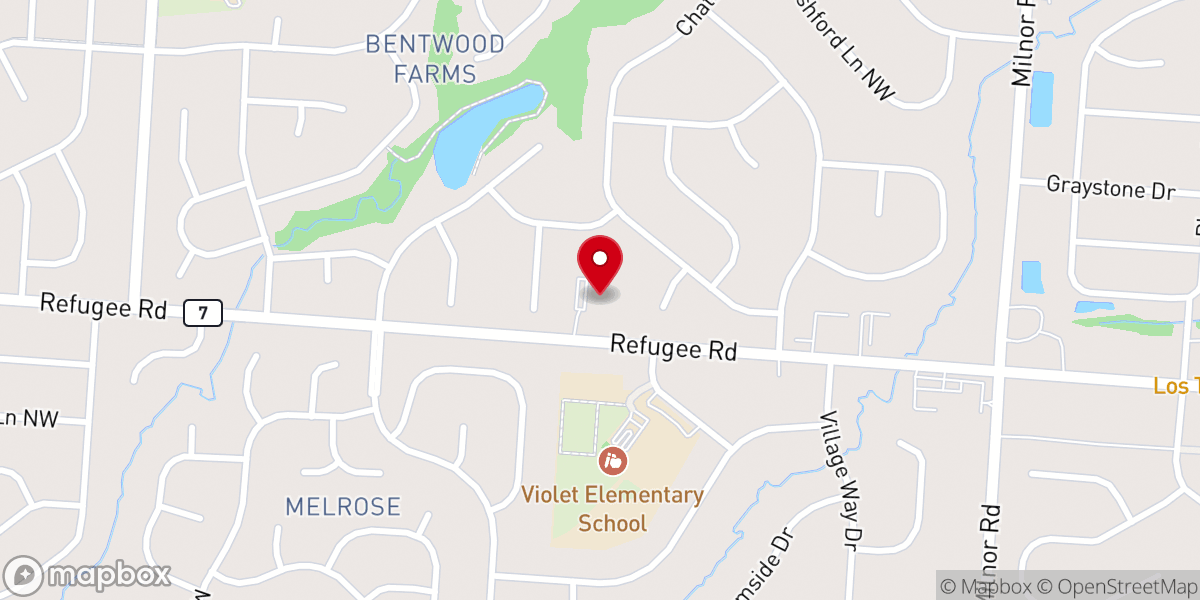 Map showing location of Grace Evangelical Lutheran Church