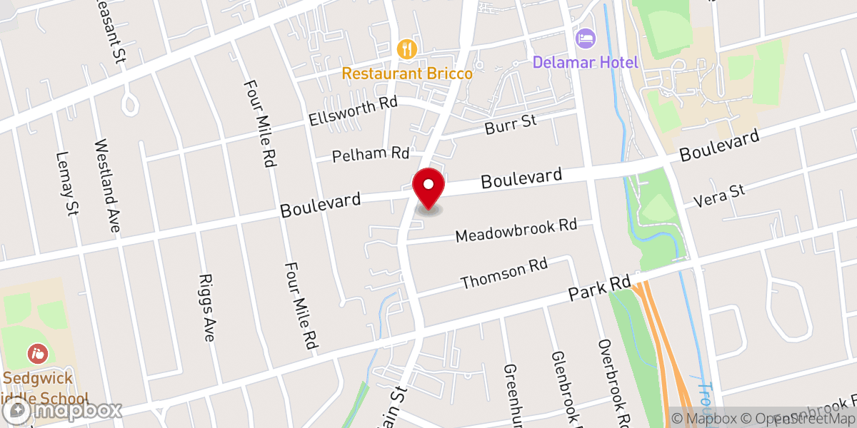 Map showing location of Boulevard Baptist Church