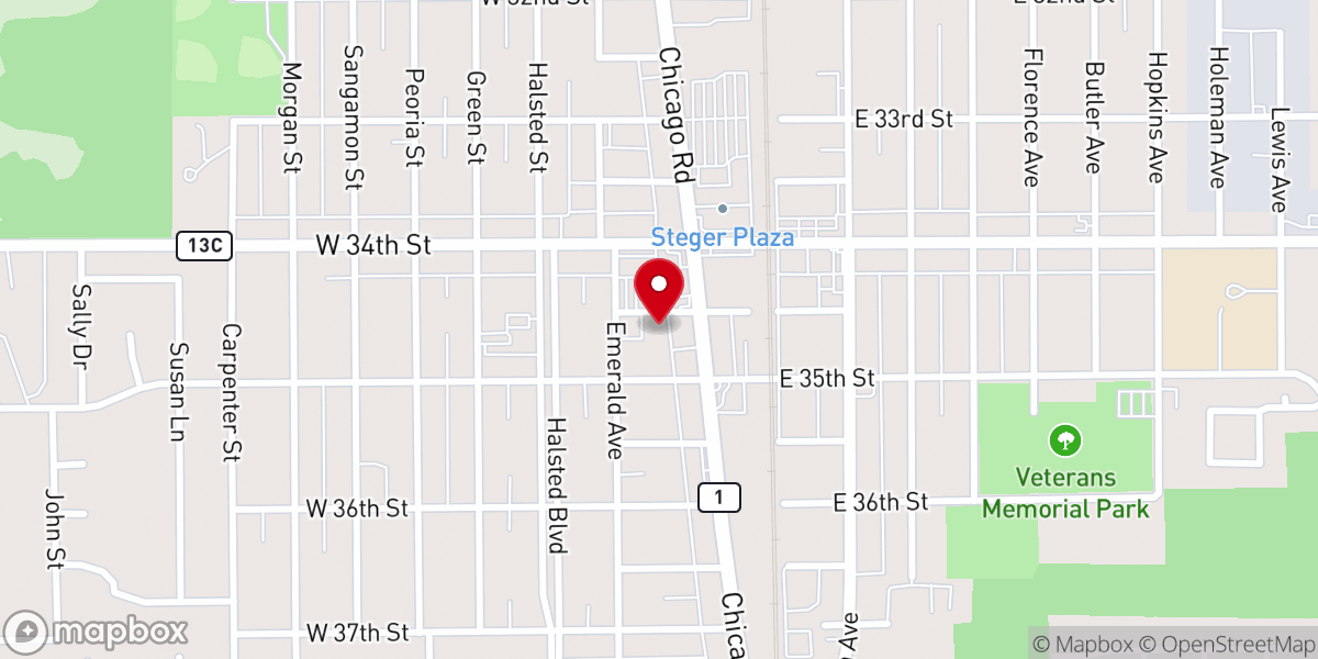Map showing location of House of Triumph Church