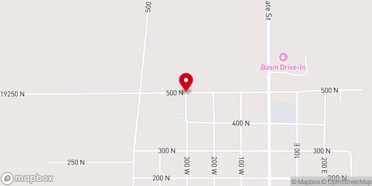Map showing location of FamilySearch center