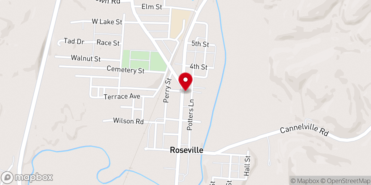 Map showing location of St Paul's United Methodist Church
