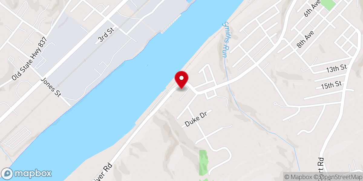 Map showing location of Elizabeth Baptist Church