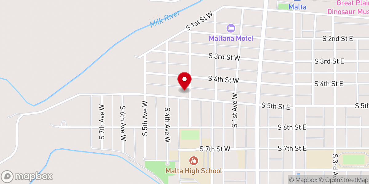 Map showing location of Assembly of God Church