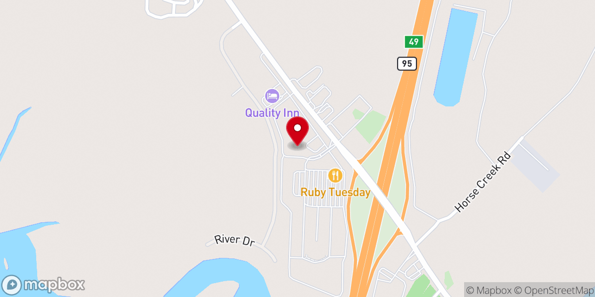 Map showing location of Discover Darien-McIntosh County Visitor Center