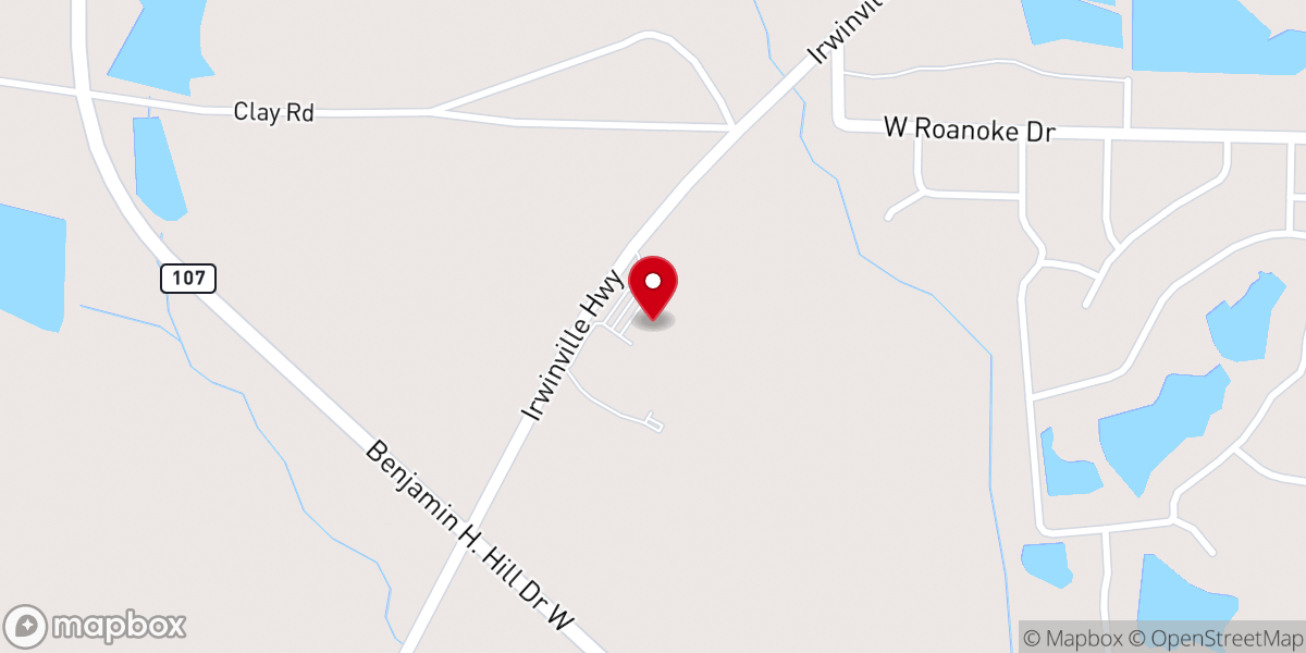 Map showing location of Crossview Baptist Church