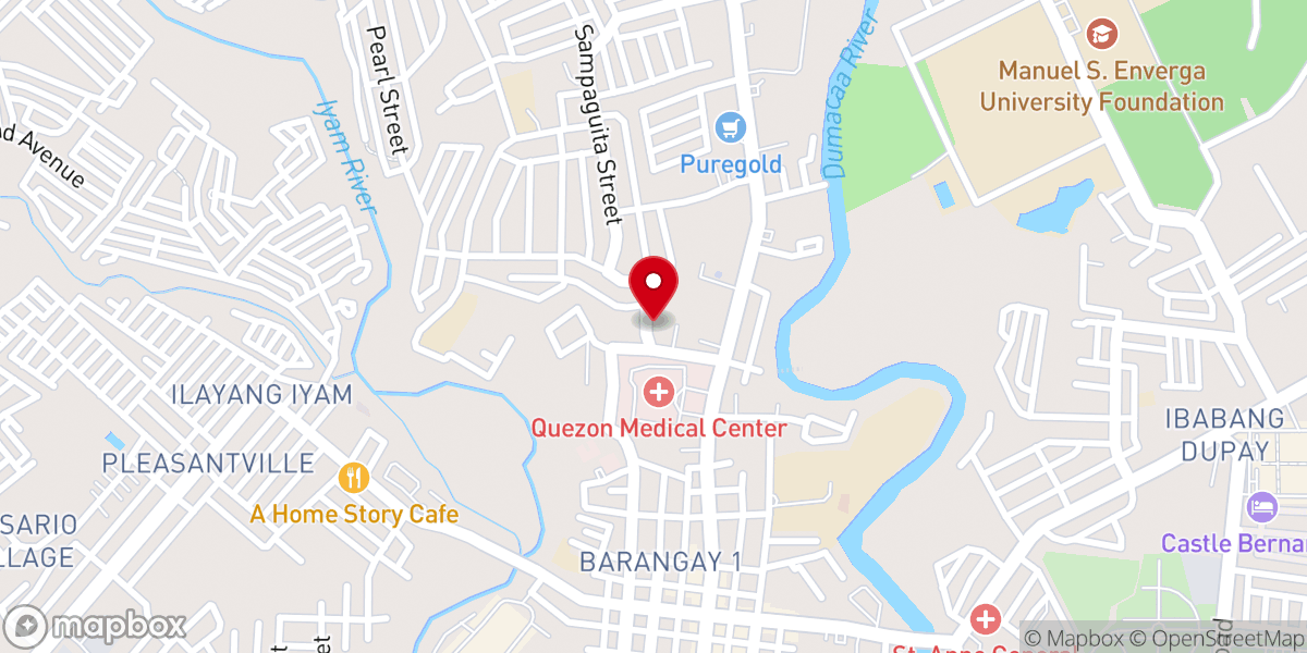 Map showing location of Church in Lucena City Meeting Hall
