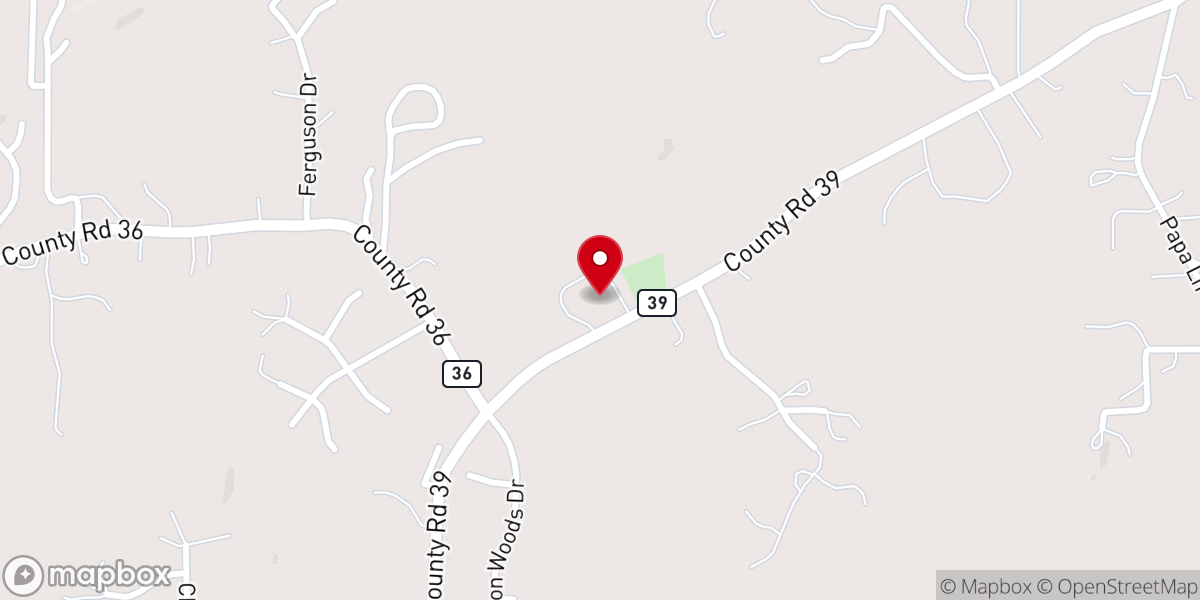 Map showing location of K Springs Church