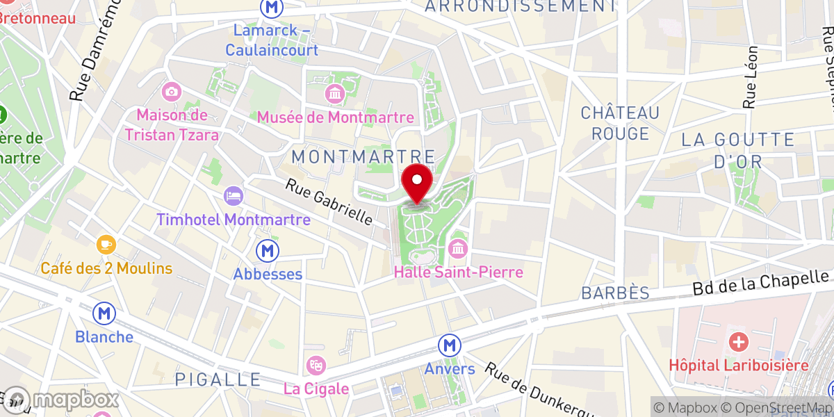 Map showing location of Vue de Paris