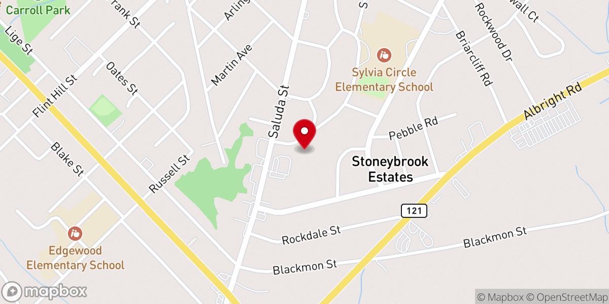 Map showing location of Pioneer Church