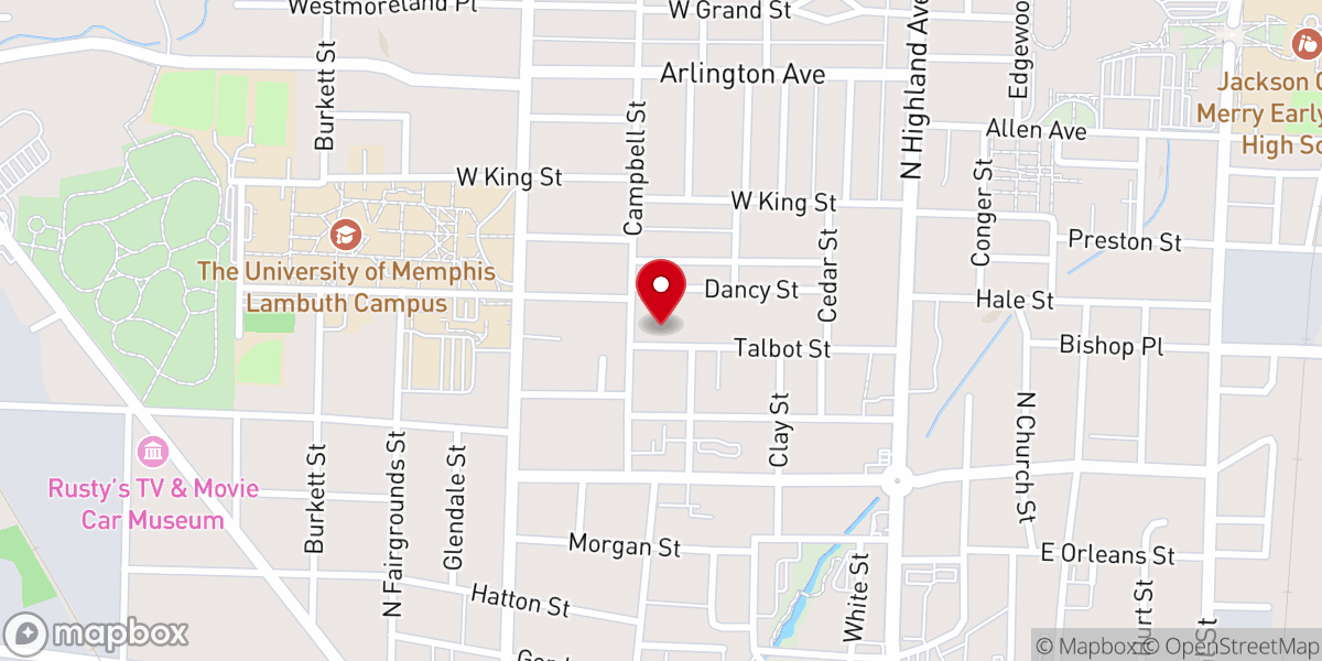 Map showing location of Lambuth Memorial United Methodist Church