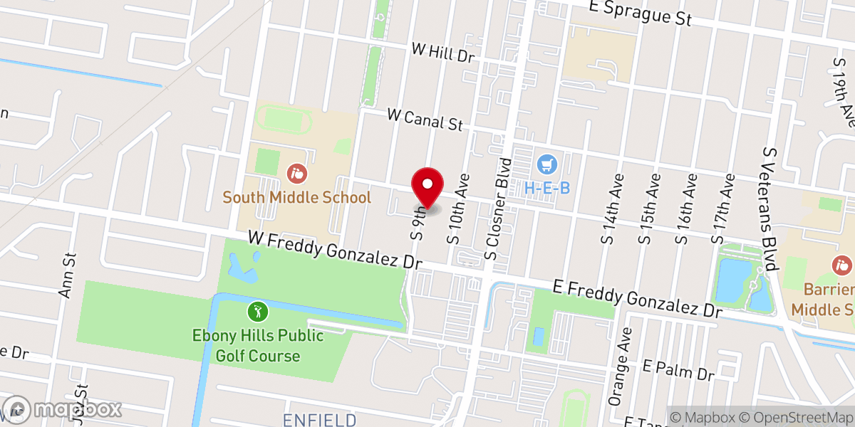 Map showing location of Edinburg Spanish SDA