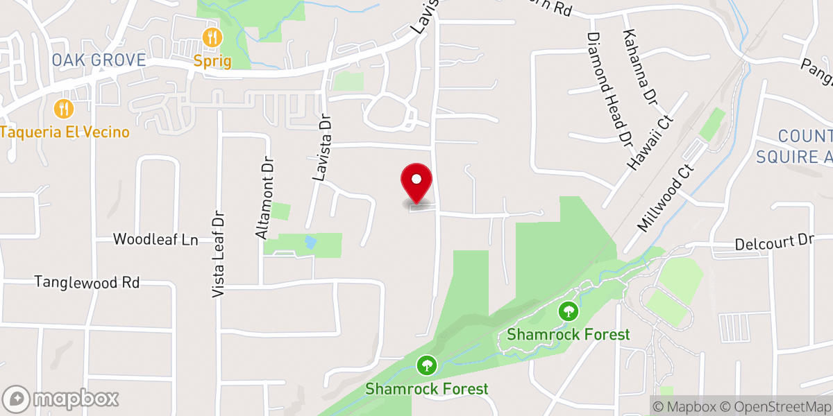 Map showing location of St Paul Baptist Church